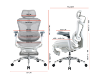 Sihoo DORO C300 Pro Mesh biały - 1542249 - zdjęcie 18